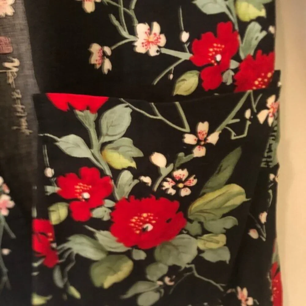Shacket with floral/Asian print